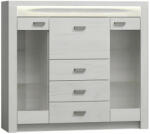 Tempo Vitrines komód, kőris fehér, INFINITY 08