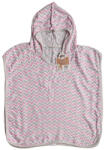 Xkko bambusz poncho - baby pink chevron, méret : 2 (BMBPN0402)