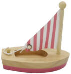 Fakopáncs Fa vitorlás hajó (rózsaszín-natúr) (FK6194-A)