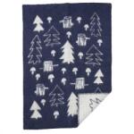 Klippan gyapjú babapléd Mushroom kék (244802)