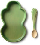 Oli&Carol tányér és kanál szett - Kendall a kelkáposzta (W-PLATE-KALE)