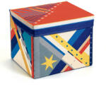 Djeco: Little Big room Játéktároló ülőke - Rakéta - Rocket toy box (DD04485)