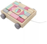 Fakopáncs 25 db-os épitökocka kiskocsiban - rózsaszin (FK8826A)