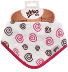 Xkko bambusz pamut előke - mintás - Pink körös (BMBBND009)