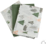 PoPoLiNi biopamut muszlin/tetra pelenka, 3 db/ csomag, Camping day (010605-99-0417)