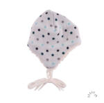 Popolini Iobio kötött merinói gyapjúsapka, ekrü-multi pöttyös - Méret 01 (095010-33-429-1)