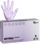 Espeon Gloves Nitril Sparkle gyöngyházfényű lila méret S, 100 darab