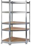 Humberg Fém ipari sarok polcrendszer MDF lapokkal 180x90x40cm - 875kg teherbírás (TE4817)