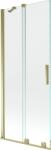 Mexen Velar Kádparaván 2 részes csúszó 85 x 150 cm, átlátszó nano, arany s csiszolt- 896-085-000-01-55 Kádparaván (5905315221087)