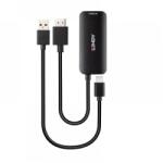 Lindy HDMI USB 2.0 Type C Átalakító Fekete 20cm 43423 (43423)