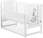 BabyNeeds - Patut din lemn Timmi Girafa 120x60 cm, Cu laterala culisanta, Din lemn de pin si mdf, Stabil si rezistent, Inaltime (BOTIMG03AL)