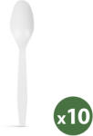  Többször használatos bioműanyag kanál készlet - 10 db / csomag (GLOB-57591C)