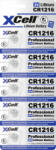 XCell Gombelem CR 1216 3 V 5 db 30 mAh Lítium CR1216-B5 (148258) (148258) - aqua