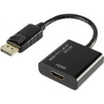 Renkforce DisplayPort - HDMI átalakító adapter, 1x DisplayPort dugó - 1x HDMI aljzat, aranyozott, fekete, Renkforce (RF-4222524)
