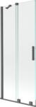 Mexen Velar Kádparaván 2 részes csúszó 80 x 150 cm, átlátszó nano, gun gray s csiszolt- 896-080-000-01-66 Kádparaván (5905315221520)