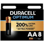 Duracell Optimum Ceruzaelem Alkáli mangán 1.5 V 8 db (MN1500 Optimum 8er) (MN1500 Optimum 8er) - aqua
