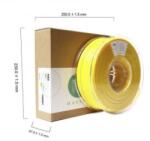 Maertz ABS nyomtatószál 2.85mm, 1kg sárga (PMMA-1010-013) (PMMA-1010-013)