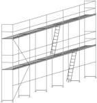  TERRA 70 Homlokzati Állványrendszer csomag - 96 m2 ACÉL 3 méteres járólappal