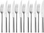 WMF Steak evőeszköz készlet steak kések 6 személyes Nuova 12 darabos speciális penge acél rozsdamentes acél Ezüst (3201002518) (3201002518)