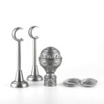  Venetia Függönyrúd - Csavart Fém - Ezüst - 400 cm