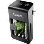 VARTA LCD Plug-Plus NiMH Mikro (AAA), Ceruza (AA), 9 V-os Hengeres akku töltő Akkukkal (57687101441) (57687101441)