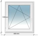 Decco 60x150 Bukó - Nyíló műanyag ablak Decco 71 profil 2 retegű üvegezés