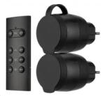 REV Ritter távvezérelhető kültéri dugalj szett fekete (0085600503) (0085600503)