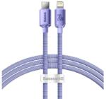 Baseus CRYSTAL SHINE adatkábel (Type-C - lightning, 20W, PD gyorstöltő, 120cm, cipőfűző) LILA