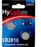 HyCell CR2016 lítium gombelem, 3 V, 70 mA, HyCell BR2016, DL2016, ECR2016, KCR2016, KL2016, KECR2016, LM2016 (5020182)