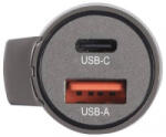 VOLTCRAFT VC-CPS-45W USB-s töltőkészülék 1x USB-A, 1x USB-C Fekete Személygépkocsi (VC-16690845) (VC-16690845)