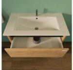 TMP cabinets NORD CRAFT 60 fali függesztett fürdőszobabútor - SKY E-8099-60 porcelán mosdóval- 61 x 46 cm - pepita