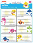  Baby Shark Iskolai Füzetcímke - 16 db (GIM77512046)