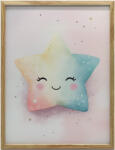  Pastelowa Gwiazdka Radości, 50x70 cm, rama drewniana ciemny brąz, papier matowy 230 gsm