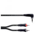 Cordial EY 1, 5 WRCC 3.5mm jack - 2x RCA phono kábel 1.5m fekete (14859) (14859) - aqua
