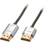 Lindy HDMI Csatlakozókábel [1x HDMI dugó - 1x HDMI dugó] 4.50 m Szürke (41676)