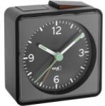 TFA TFA Push analóg kvarc ébresztőóra, 70x70x35 mm, fekete (60.1013.01)