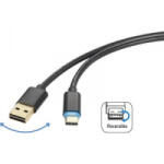 Renkforce USB C 2.0 gyorstöltő kábel, 1 m, renkforce (RF-4758090)