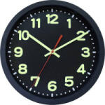 EUROTIME Rádiójel vezérelt analóg falióra 30 x 5 cm, fekete, 52861-05 (53861-05) (53861-05)