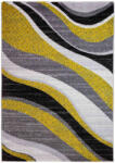  Modern Hullám Szőnyeg - Sárga-Szürke-Fekete - 160x230 cm