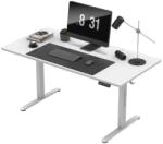 Mark Adler Íróasztal, állítható magassággal, memória funkcióval, kábelrendező, 160 x 80 cm, fehér