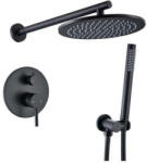  Zuhanycsap, Blackswan, M68.1 típus, matt fekete modell, mérete 20 cm