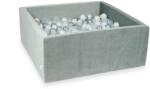  Négyzet alakú labdamedence középszürke 110x110cm - pepita - 59 789 Ft