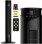  Carruzzo toronyventilátor távirányítóval, 45 W, időzítő, ionizáció, Illatosító tartály olajjal együtt, fekete