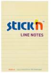 STICK N Bloc de notițe autocolante, căptușit, 152x101 mm, 100 coli, STICK N, galben pastel (21056)