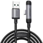 JOYROOM S-A56 ENJOYX SERIES cablu de date (USB - Tip-C, 3A, încărcător rapid, 120cm, 90 grade, șiret) NEGRU (S-A56_AC)