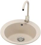 Franke Pachet chiuveta ROG 610 + baterie Pola 1.0, fragranite, diametru 510mm, adancime cuva 185, avena (114.0633.743) Chiuveta