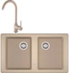 Franke Pachet chiuveta bucatarie Franke BFG 620, 86x50cm + Baterie Pola 1.0 Avena, rotatie pipa 360 grade, racorduri flexibile inox, discuri ceramice, include ventil de 3 1/2", cleme de fixare, sifon (114063 Chiuveta