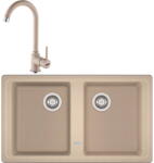 Franke Pachet chiuveta bucatarie Franke BFG 620, 86x50cm + Baterie Pola 1.0 Avena, rotatie pipa 360 grade, racorduri flexibile inox, discuri ceramice, include ventil de 3 1/2, cleme de fixare, sifon (1140633756) Chiuveta