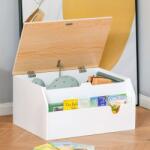  Gyermek Játéktároló Pad - Fehér - 58x43x30 cm (ao311-020)