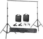  Fotóállvány, állítható támasztórendszer, könnyű és hordozható, 2000x2000 mm, új homokzsák